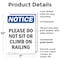 Signmission Please Do Not Sit Or Climb On Railing, 7 in W x Rectangle, Plastic OS-2PACK-NS-P-710-V-17416 - alternate 5